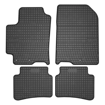 Bild av FROGUM 547860 Ensemble de tapis sol Caoutchouc avant et arrière 4 noir Sur mesure KIA: Rio