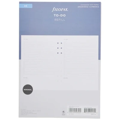 Bild av Filofax Inleg att göra påfyllning A5, 132863, vit