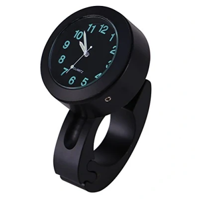 Bild av Aramox Motorcykel Styre Klocka, Universell 7/8 tum 1 Vattentät Montering Klocka Glow Watch