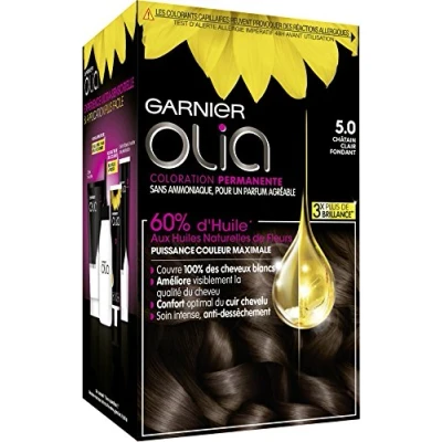 Bild av Garnier Olia ammoniak fri oljebaserad kastanj hårfärg.