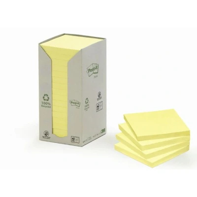 Bild av Post it® Notes 100% recy 76x76 gul 16/fp
