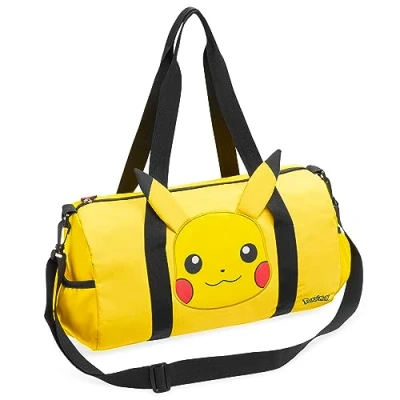 Bild av Pokemon Reseväska för barn gymnastiksäck över natten pikachu sport fotboll kit holdall väska hand bagageväska gåvor pojkar, En storlek, Gula 3D öron