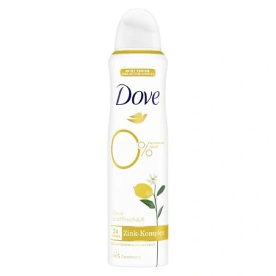 Bild av Dove Deodorantspray citrus och persikodoft deodorant med vårdande zinkkomplex 0% aluminiumsalter 150 ml
