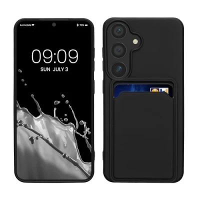 Bild av kwmobile fodral kompatibelt med Samsung Galaxy S24 TPU telefonskydd kreditkortshållare svart