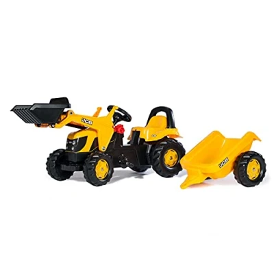 Bild av rolly toys rollyKid JCB Pedaltraktor för barn med lastare och släpvagn 023837