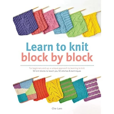Bild av Learn to Knit Block by Block: For Beginners and Up, a Unique Approach Learning Knit. 50 Blocks Teach You Stitches &amp; Techniques