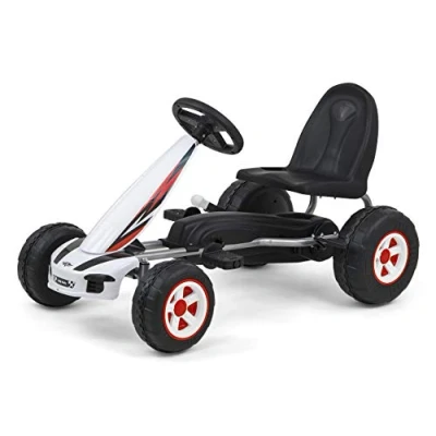 Bild av Milly Mally Viper vit pedalgokart för barn upp till 30 kg med handbroms