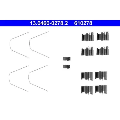 Bild av ATE 13.0460 0278.2 Kit d&#039;accessoires, plaquette de Frein à disque MAZDA: MX 5 2, I