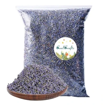 Bild av CoolCrafts torkade lavendelblommor, torra lavendelknoppar bulk för bröllopskoppar, hantverk, påsar 1/4 kg