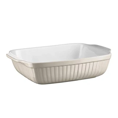 Bild av Mäser 931501 serien Kitchen Time, rektangulär, ugnsform, perfekt även för lasagne, som bakform och tiramisuform, reptålig skärbeständig fyrkantig 33 x 24 8 cm, keramik, grå