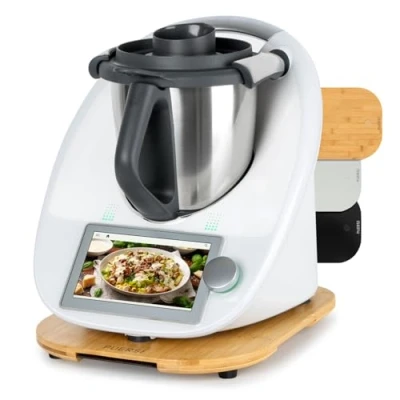 Bild av PUERSI Glidbräda för Thermomix TM6/TM5, 2:a generationen, bräda med hjul, lätt glidande bambubräda/slider bambu