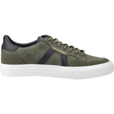 Bild av jacka &amp; jones herr JFWMORDEN PU Nubuck specialsneakers, olivnatt/detalj: antracit, 42 EU, Olivnatt detalj EU