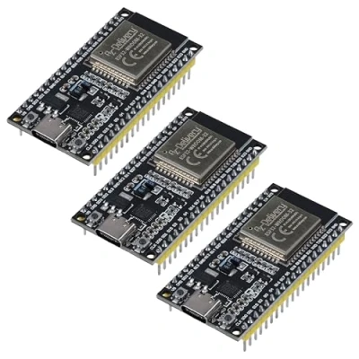 Bild av AZDelivery 3 x ESP32 NodeMCU moduler WLAN WiFi Dev Kit C utvecklingstavla med CP2102 och USB anslutning ESP 32 wroom kompatibel Arduino inklusive e book!