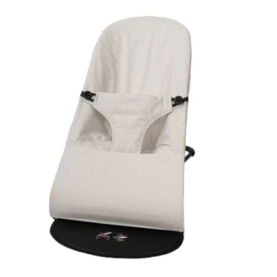 Bild av Överdrag till BabyBjörn Balance Soft hängmatta (SUSTITUYE original klädsel), allergivänlig, hypermjuk, andningsbar (ekologisk bomull stjärnor beige) ..