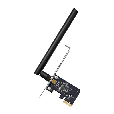 Bild av TP Link Archer T2E WiFi kort, 600 Mbps AC PCIe 433 över 5 GHz och 200 på 2,4 GHz, avtagbara antenner, MIMO 2x2, kompatibel med Windows 11/10/8.1/8/7/XP