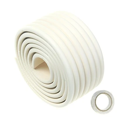 Bild av TUKA Multifunktionellt skumskyddssats, 2 m x 80 mm, universellt antikollisionsskydd, barnsäkerhet baby senior tjock barnsäker säkerhetsskydd säkrande föremål och ytor TKD7002 benvit