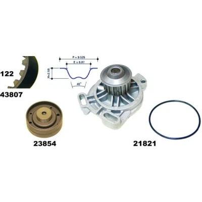 Bild av MAPCO 41807 Pompe à Eau + Kit De Distribution 26,5 VOLKSWAGEN: Transporter 4 Bus,