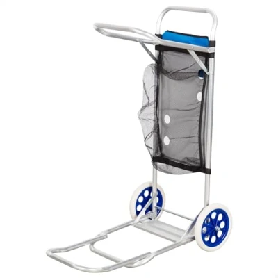 Bild av Aktive 62683 strandvagn, 42 x 100 50 cm, 2 i 1, hopfällbar transportvagn, inklusive ficka och sidogaller, hjul 21 aluminiumram bräda, maximal vikt stöds 20 kg