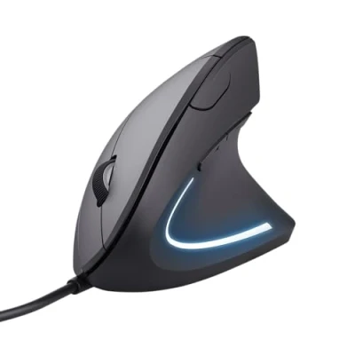 Bild av Trust Verto Vertikal Ergonomisk Mus, Minska Påfrestningen på Arm och Handled Svart