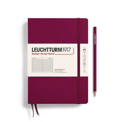 Bild av LEUCHTTURM1917 Notebook Medium (A5), inbunden, 251 numrerade sidor port röd, linjerad