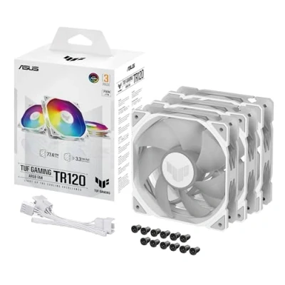 Bild av ASUS TUF GAMING TR120 3 pack Chassi fläkt 120mm Vit 29 dBA