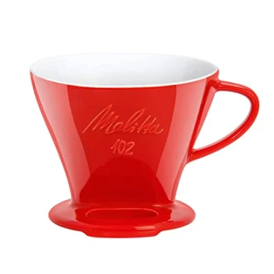 Bild av Melitta 218974 filter porslin kaffefilter storlek 102 röd, 1 x 2
