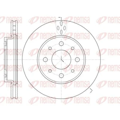 Bild av REMSA 6745.10 Disque de frein Essieu avant 240,5, 240,5 20 4 ventilé FIAT: 500 3 portes, Panda II 5 C Cabriolet, FORD: KA portes