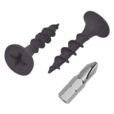 Bild av (Förpackning med 300 st) svart fosfat kolstål 3,5 x 19 mm gipsskruvar, träskruvar, Phillips brödhuvud, spånskivfästen (300, mm)