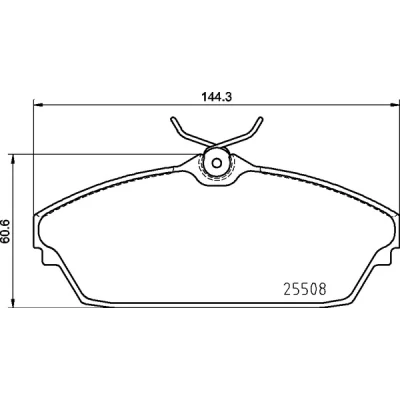 Bild av BREMBO P 82 003 Jeu de plaquettes frein contact signal d&#039;usure exclu avec tôle anti bruit accessoires