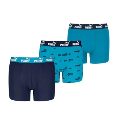Bild av PUMA Pojkar Elements Boxer (3 pack), Marinblå/blå, 134 140
