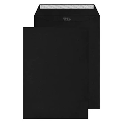 Bild av Blake Creative Colour C4 229 x 324 mm 120 gsm skal och försegla fickkuvert (63414P) kolsvart förpackning med 10