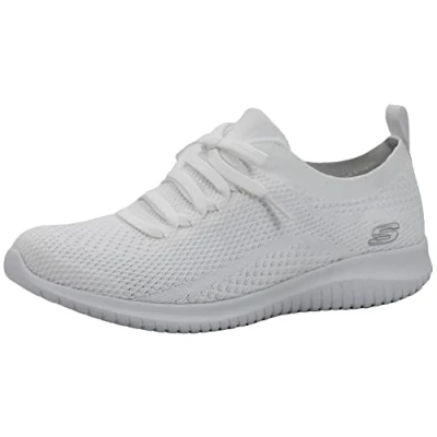 Bild av Skechers Dam Ultra Flex Statements Sneaker, Vittsilver, 39.5 EU