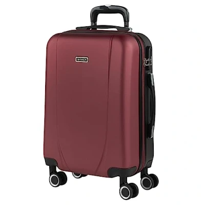 Bild av ITACA Styv resväska, 55 cm Handbagage. ABS Resistent och lätt. 4 hjul. Övre sido Handtag Integrerat kombinationslås. Liten, stuga godkänd Ryanair, Granat Antracit