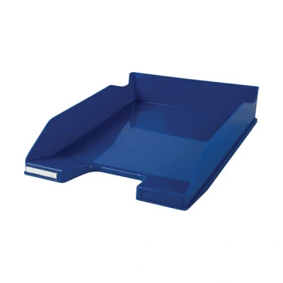 Bild av Exacompta Ref 113204D 1 st COMBO MIDI Bee Blue brevkorg för A4+ dokument måtten 34 x 25 6,5 cm marinblå färg Levereras med etiketthållare stadig och stabil