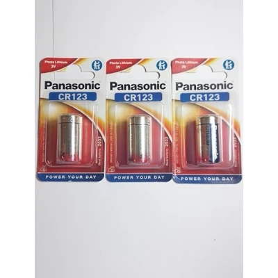 Bild av Panasonic CR123A 3V litiumbatteri blister 1 x 3 förpackning