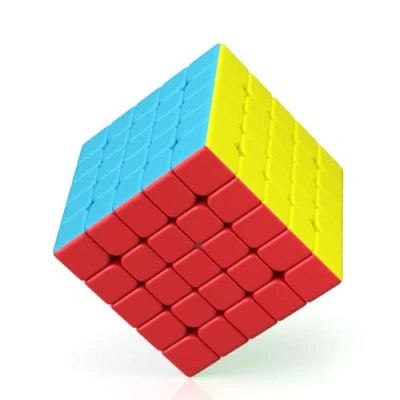 Bild av ROXENDA Magisk Kub, 5x5 Speed Cube Slitstarkt Fast &amp; Frostat Stickerless, Blir Snabbare än Originalet (5x5x5)