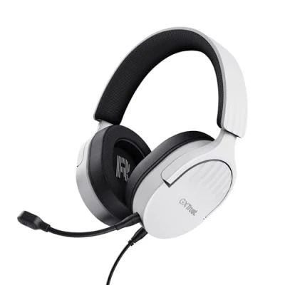 Bild av Trust Gaming GXT 489 Fayzo Headset för PC, PS5, PS4, Xbox Series XS, Switch, Mobile, 3,5 mm Jack, 35% återvunnen plast, over ear kabelanslutna hörlurar med brusreducerande mikrofon vit