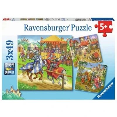 Bild av Ravensburger Pussel Livet som Riddare 3x49 Bitar