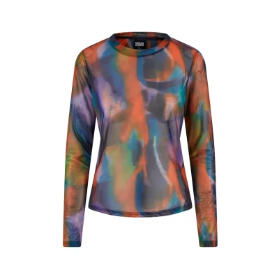 Bild av Urban Classics AOP Longsleeve Långärmad tröja, Storlek: 4XL, Multicolorreflection