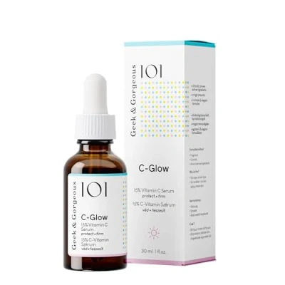 Bild av Geek &amp; Gorgeous 101 C Glow 15% vitamin Serum, superlätt + Ferulinsyra E, ger miljöskydd, boostar kollagen jämnar hudton alla hudtyper, 30ml
