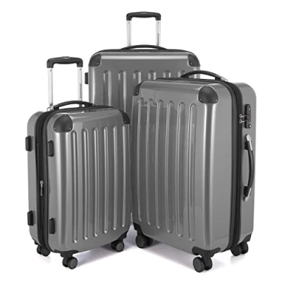 Bild av Hauptstadtkoffer Alex handbagage, 55 x 38 23 cm, TSA, 4 rullar, 42 liter, resväska, hårt skalfodral, rullväska, bagagebagage silver, Koffer Set, Resväska set