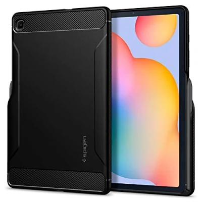 Bild av Spigen Rugged Armor designad för Galaxy Tab S6 Lite Fodral med S Pen Holder (2020) Matt Svart