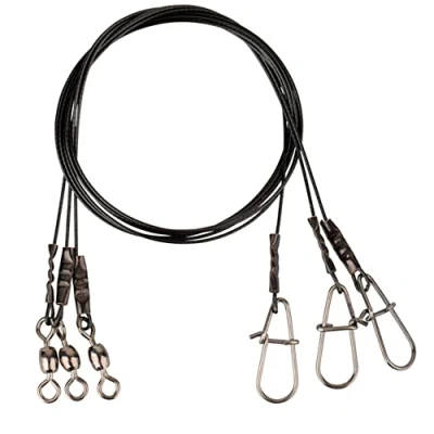 Bild av SG Black7 Trace 30cm 0.45mm 11kg Swivel/Needle Snap 3pcs