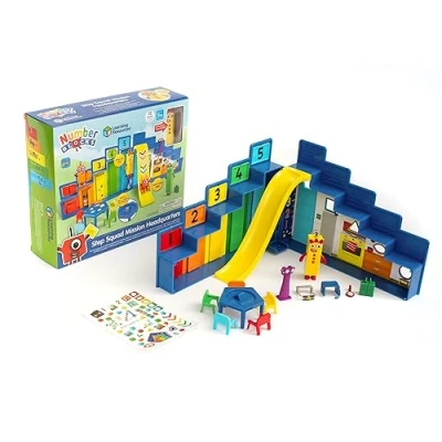 Bild av Learning Resources Numberblocks Step Squad Mission Headquarters Deluxe lekset för åldrarna 3+, inkluderar tre samlarfigurer, överraskande dolda spionfunktioner &amp; Klistermärkesark