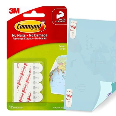 Bild av Command 17024ES Självhäftande Remsor, Vit, 12 st