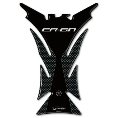 Bild av labelbike 3D Gel Sticker för motorcykel Tank Skydd kompatibel med KAWASAKI ER 6N kolfiber