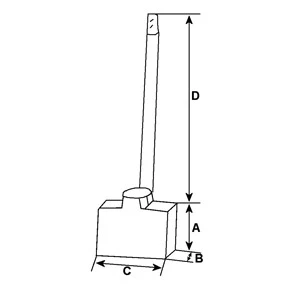 Bild av HC Cargo F 032 900 262 Kolborste, startmotor 14,00mm