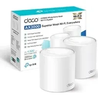 Bild av TP Link Deco X50 Wi Fi 6 Mesh WLAN set (2 pack), AX3000 DualBand Router &amp; Repeater (räckvidd upp till 418 m², WPA3, perfekt för stora hus, kompatibel med Amazon Alexa, 6X Gigabit portar) Vit