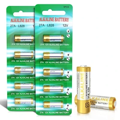 Bild av 27 A 12 V alkaliska batterier V27A LR27A MN27 L828 A27 batteri 10 stycken 【3 års garanti】