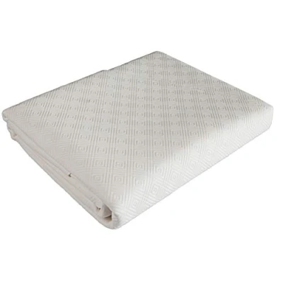 Bild av Venilia Bordsskydd Bulgomme oval, bordsduk, halkfri, stötdämpande, lätt att rengöra, vätskeogenomsläpplig, PVC polyester, vit, 135 x 220 cm, 53378, cm